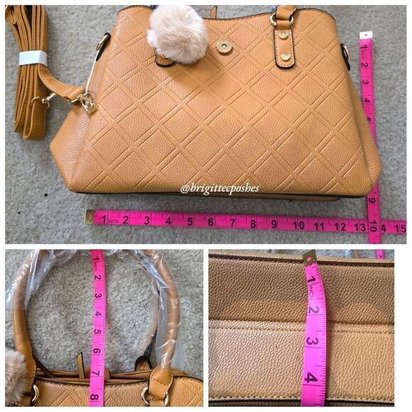 Women Tan Messenger Handbag With Shoulder Strap - Picture 11 of 12